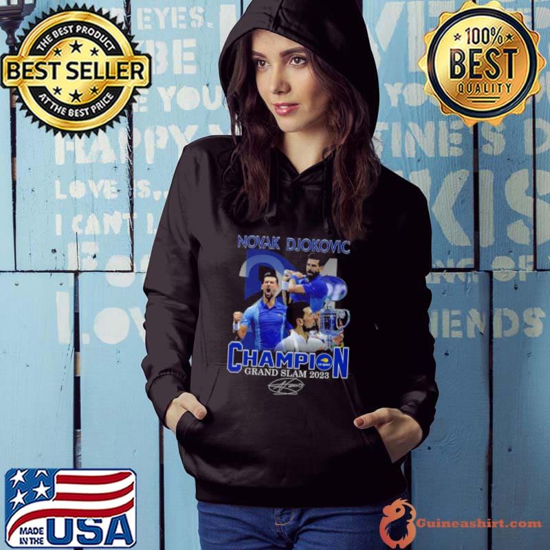Novak Djokovic Champion Grand Slam 2023 Signature Shirt Hoodie
