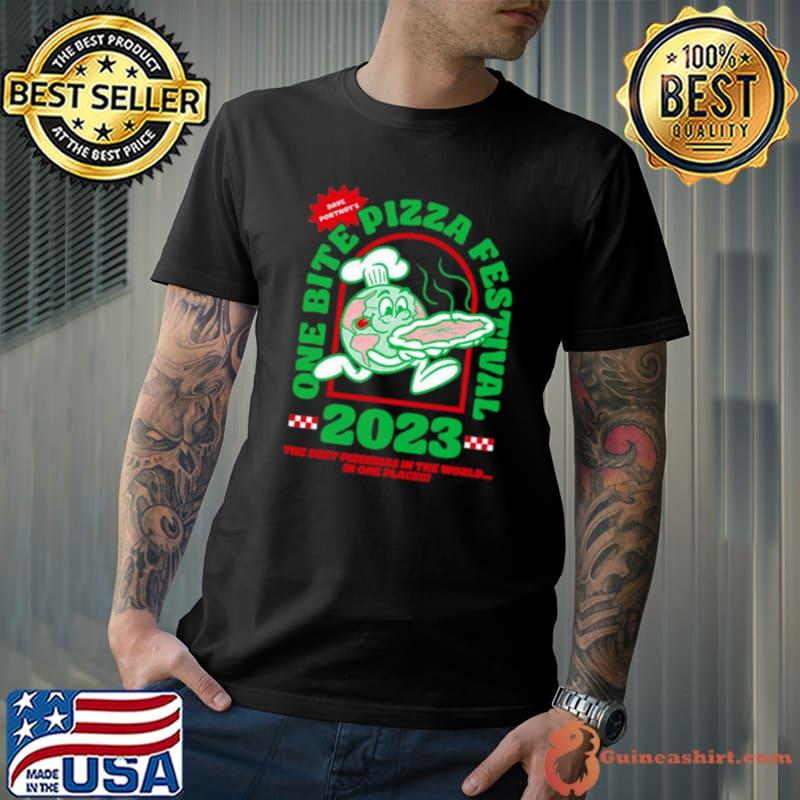 One Bite Festival Cartoon 2023 The Best Pizzerias In The World In One Place shirt