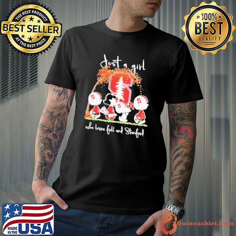 Peanuts Just a girl who love fall and Stanford shirt