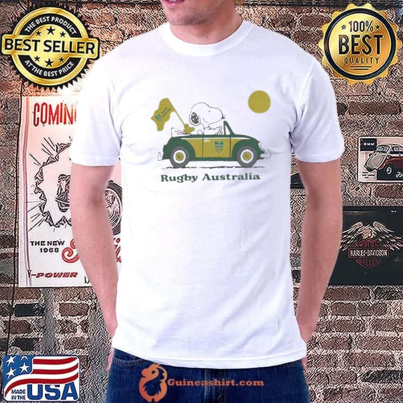 Peanuts Snoopy And Woodstock Rugby Australia On Car 2023 shirt