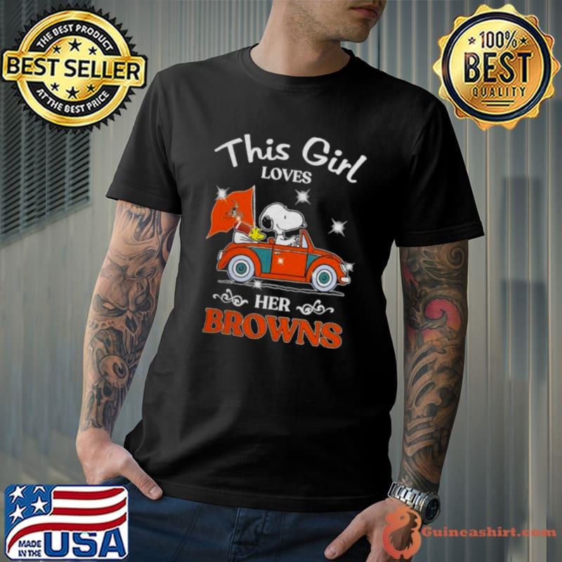 Snoopy Woodstock Cleveland Browns Christmas Shirt - High-Quality