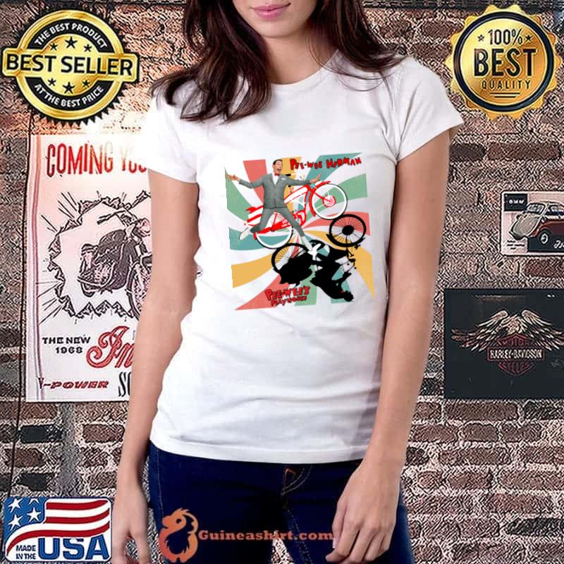 Pee wee herman comedy character created and portrayed by the American T-Shirt Ladiestee