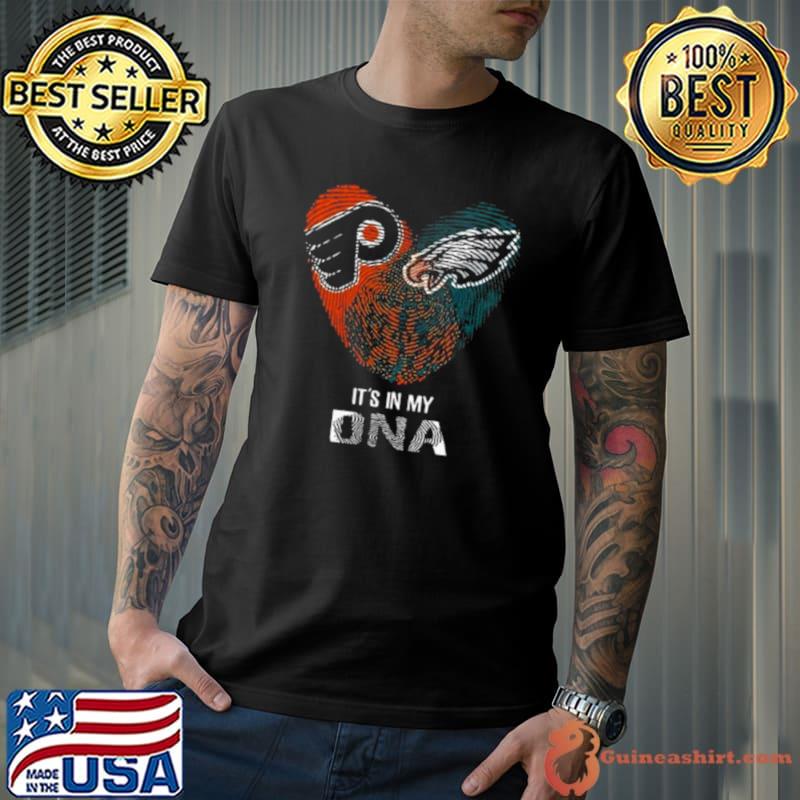 Philadelphia Eagles And Philadelphia Flyers Heart It’s In My Dna 2023 shirt