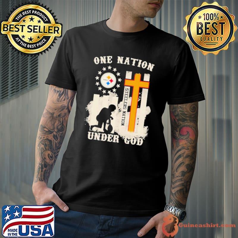 Pittsburgh Steelers One Nation Under God 2023 Shirt - Guineashirt Premium ™  LLC