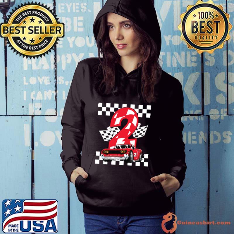 Race Car 2nd Birthday Party Racing 2 year Pit Crew T-Shirt Hoodie