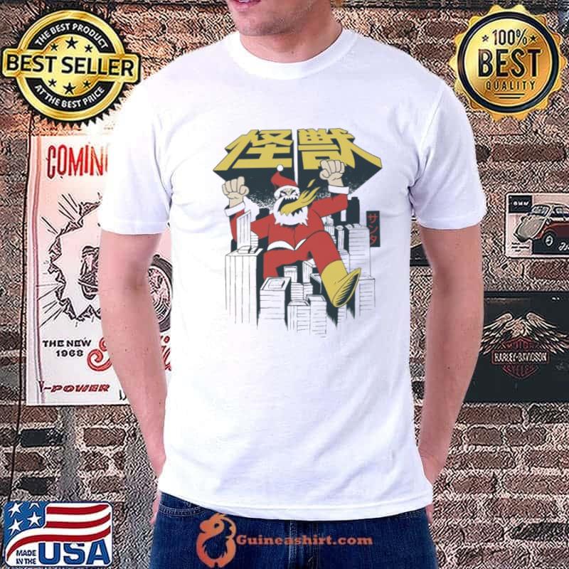 Retro Kaiju Japanese Santa Is Coming To Town shirt