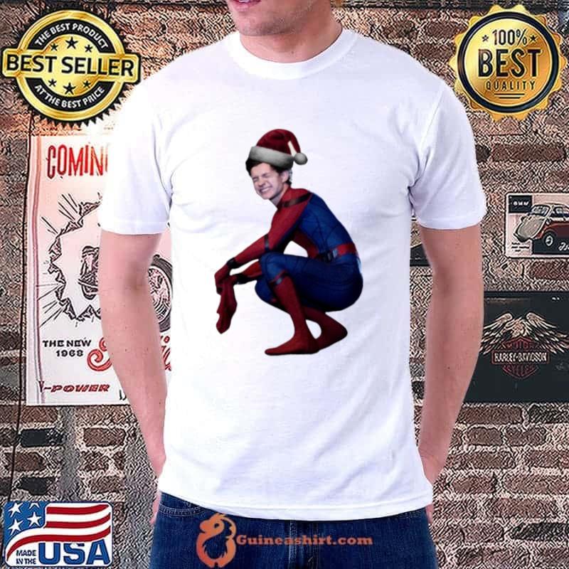 Santa Hat Tompeter Spiderman shirt