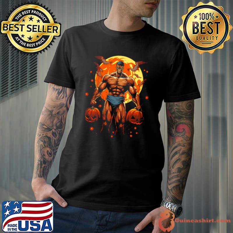Scary Beast Creepy Swole Halloween Gym Gains shirt