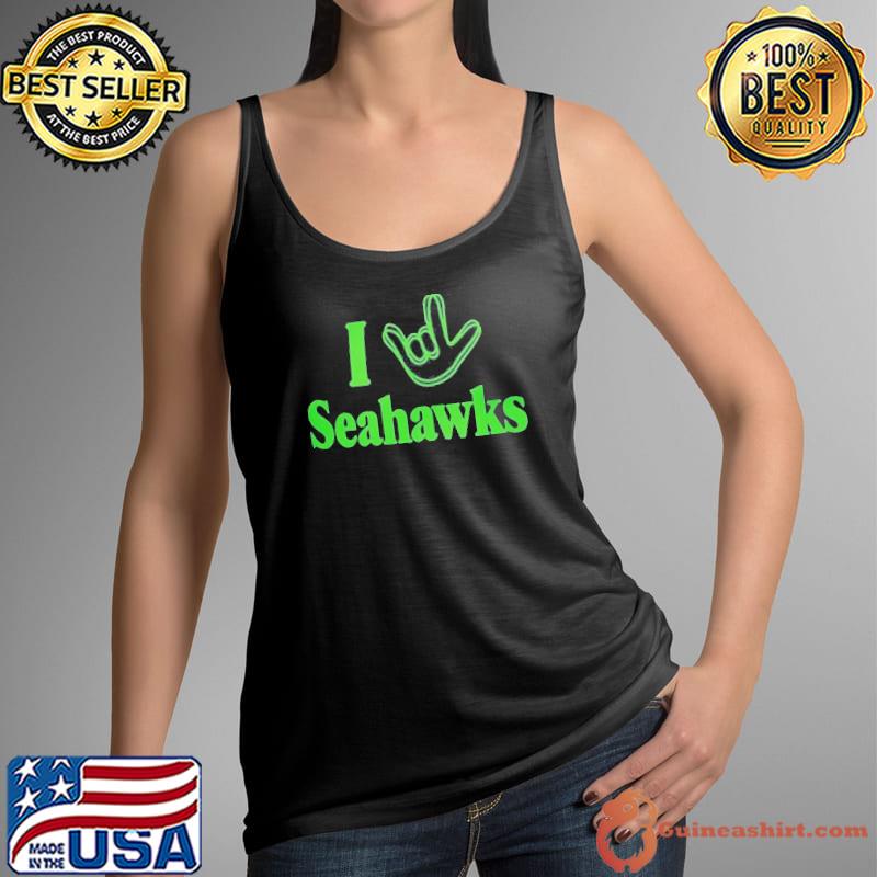Seattle Seahawks The NFL ASL Collection By Love Sign Tri-Blend Shirt -  Guineashirt Premium ™ LLC