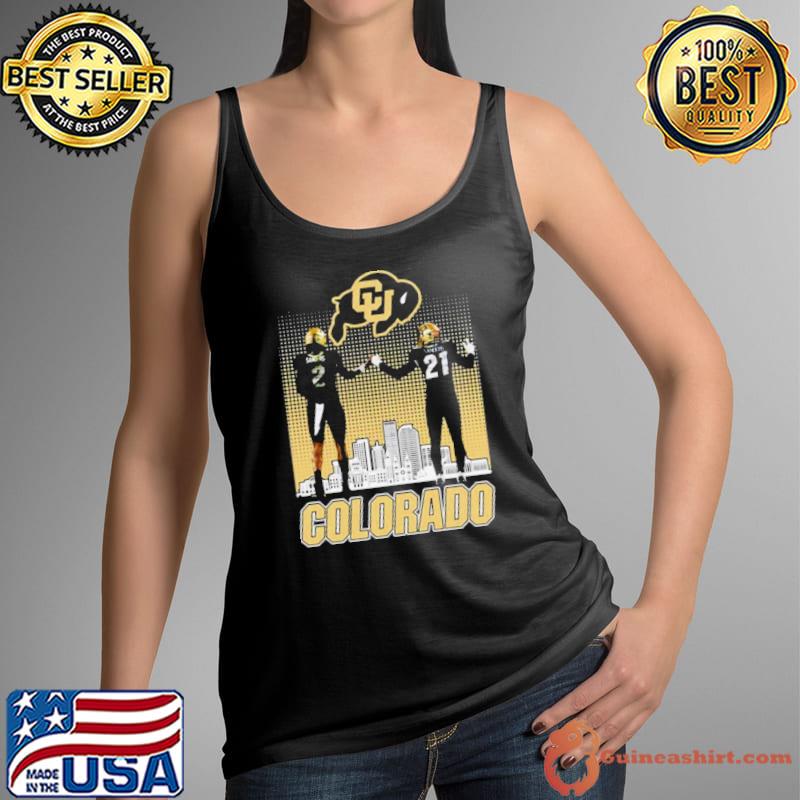 Shedeur Sanders and Shilo Sanders Colorado Buffaloes City Skyline Shirt Tank Top