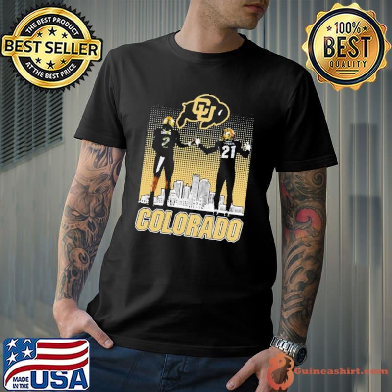 Shedeur Sanders and Shilo Sanders Colorado Buffaloes City Skyline Shirt