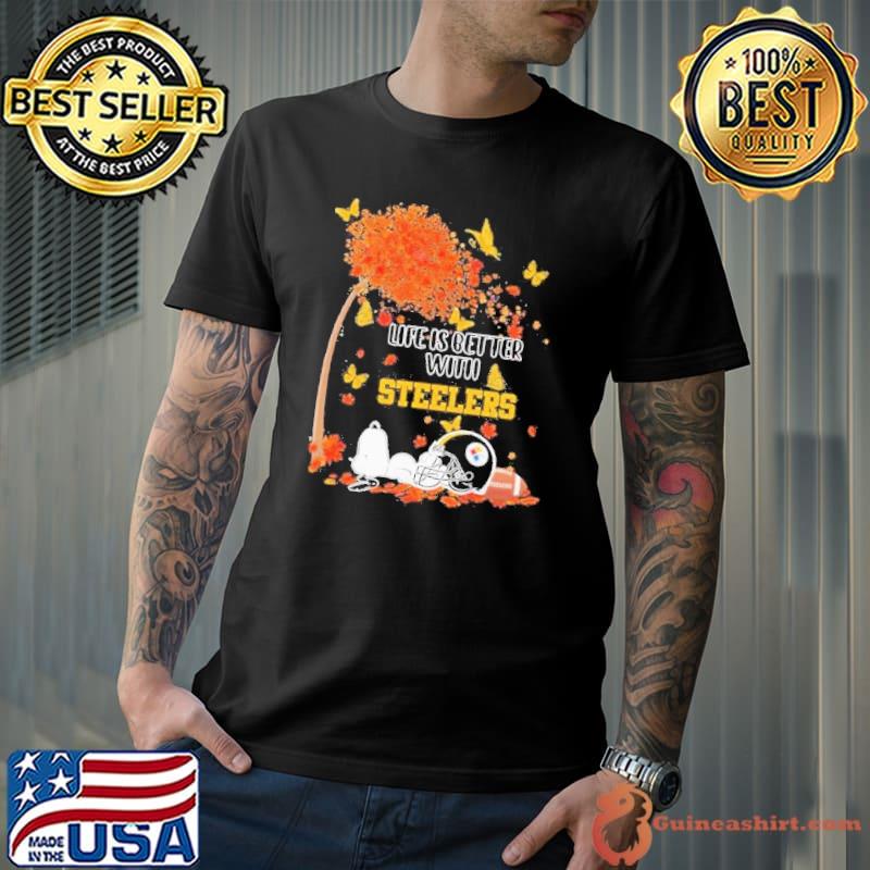 Snoopy Life is Better with Steelers Shirt - Guineashirt Premium ™ LLC