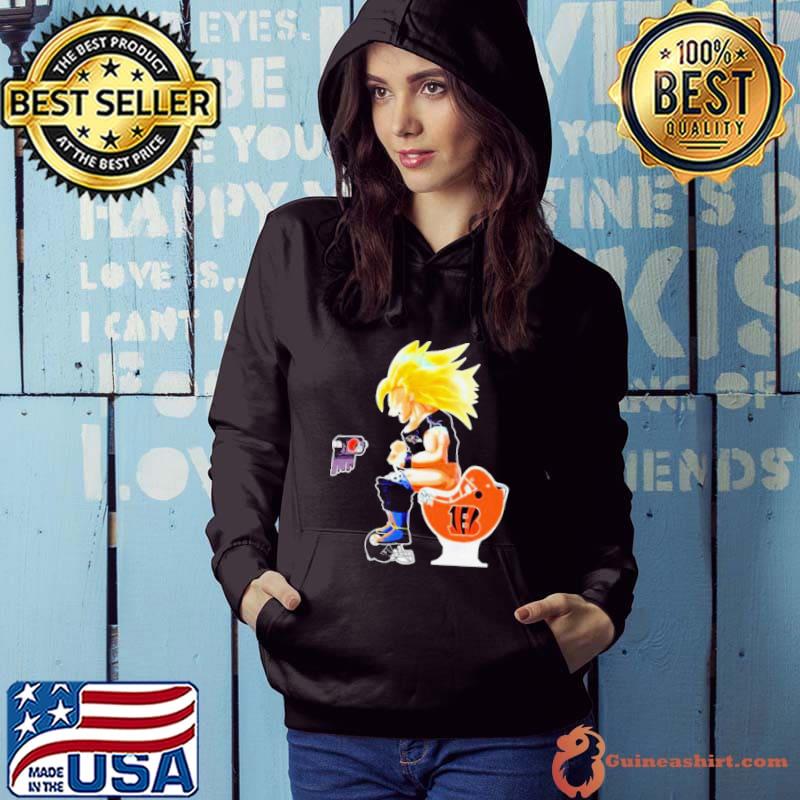 Son Goku Baltimore Ravens Shitting On Toilet Cincinnati Bengals And Other Teams 2023 s Hoodie