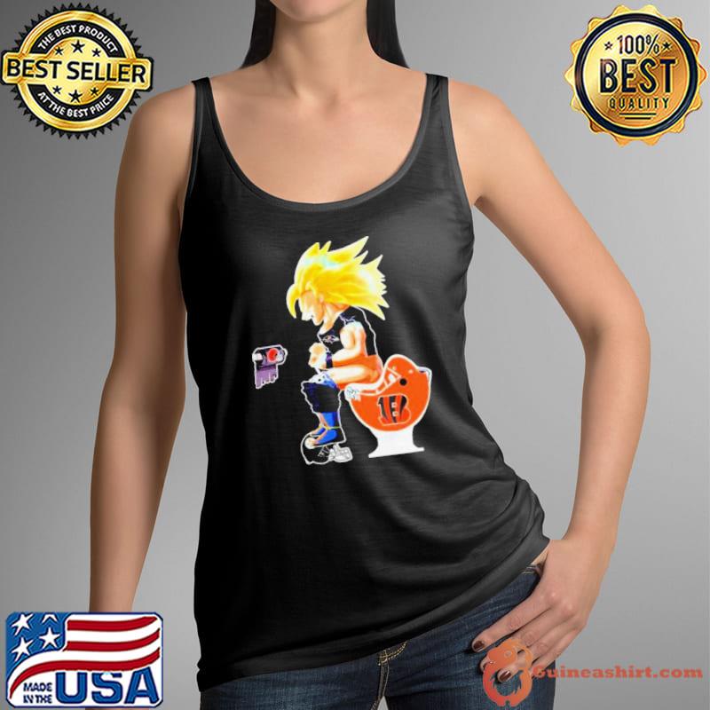 Son Goku Baltimore Ravens Shitting On Toilet Cincinnati Bengals And Other Teams 2023 s Tank Top