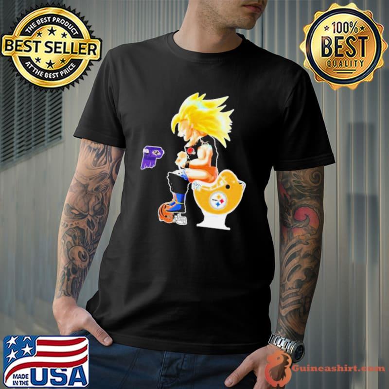 Son Goku Cincinnati Bengals Shitting On Toilet Cleveland Browns