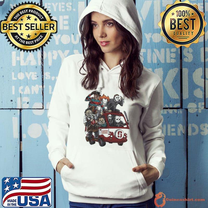 Stanford Cardinal Horror Movies Characters Bus Halloween 2023 Shirt Hoodie