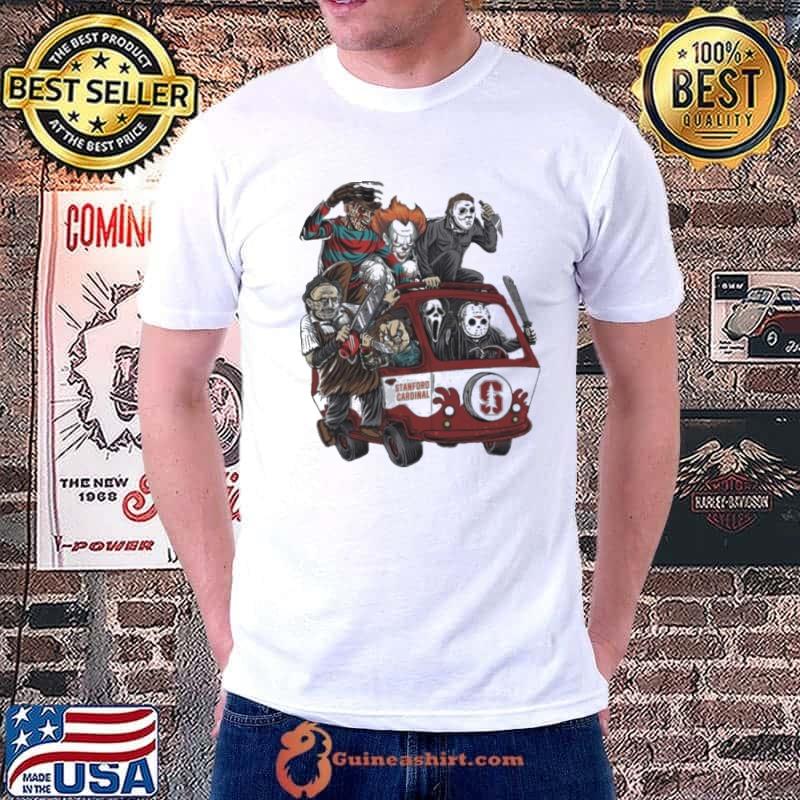 Stanford Cardinal Horror Movies Characters Bus Halloween 2023 Shirt
