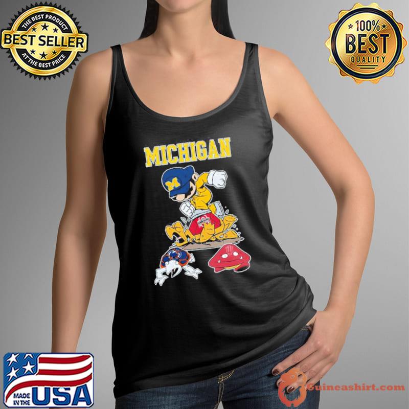 Super Mario Michigan Wolverines Stomp Ohio State Buckeye Penn State And Indiana Hoosiers Shirt Tank Top