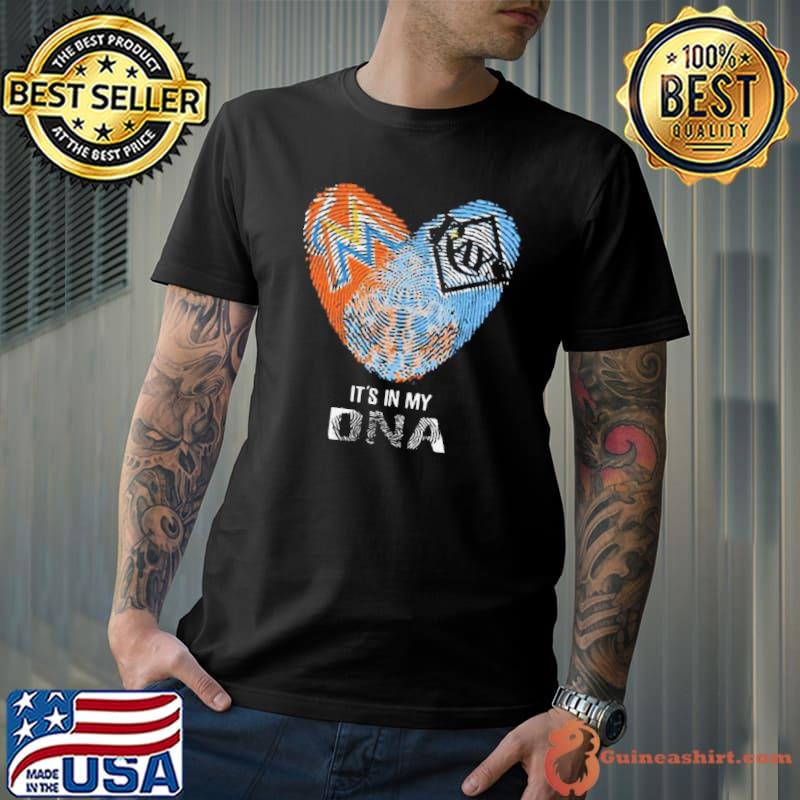 Tampa Bay Rays And Miami Marlins Heartt It's In My DNA 2023 Shirt -  Guineashirt Premium ™ LLC