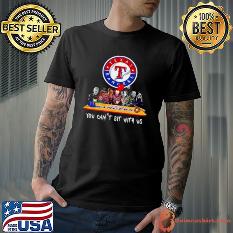 Texas Rangers horror movie characters you can’t sit with us shirt