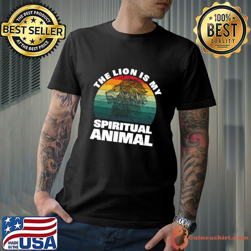 The Lion Is My Spiritual Animal Ornate Retro T-Shirt