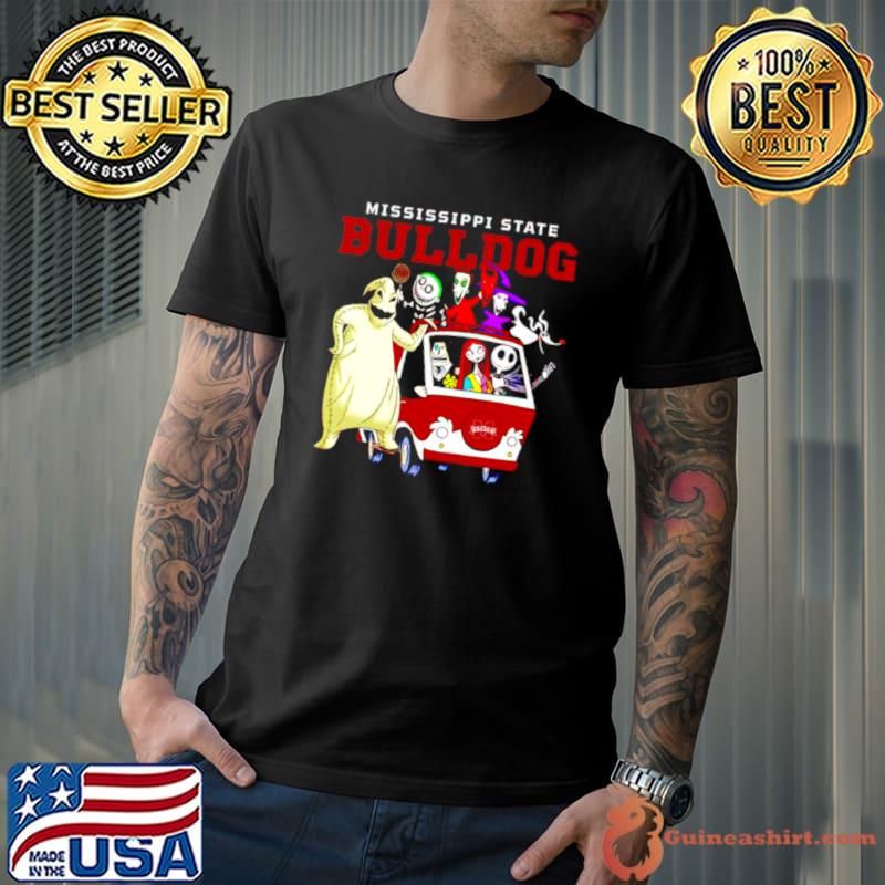 The Nightmare Before Christmas characters Mississippi State Bulldogs on the car shirt