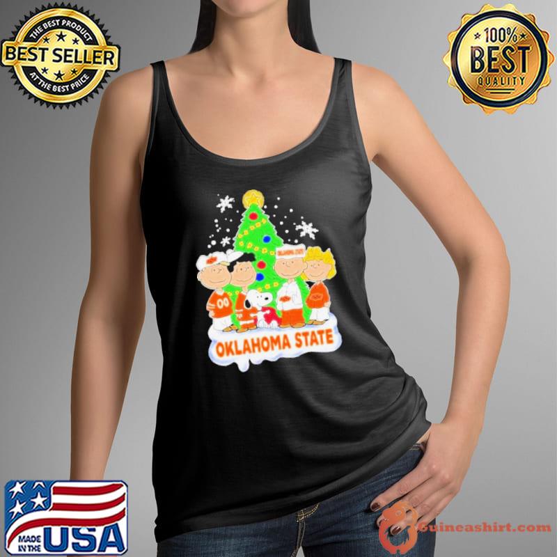 The Peanuts Characters Oklahoma State University Christmas 2023 Shirt Tank Top