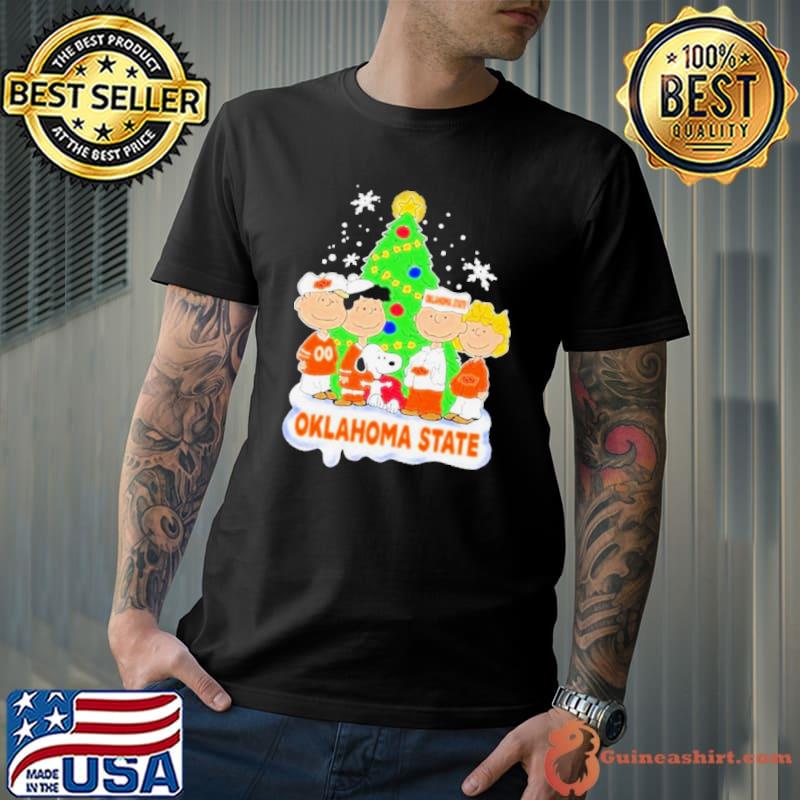 The Peanuts Characters Oklahoma State University Christmas 2023 Shirt