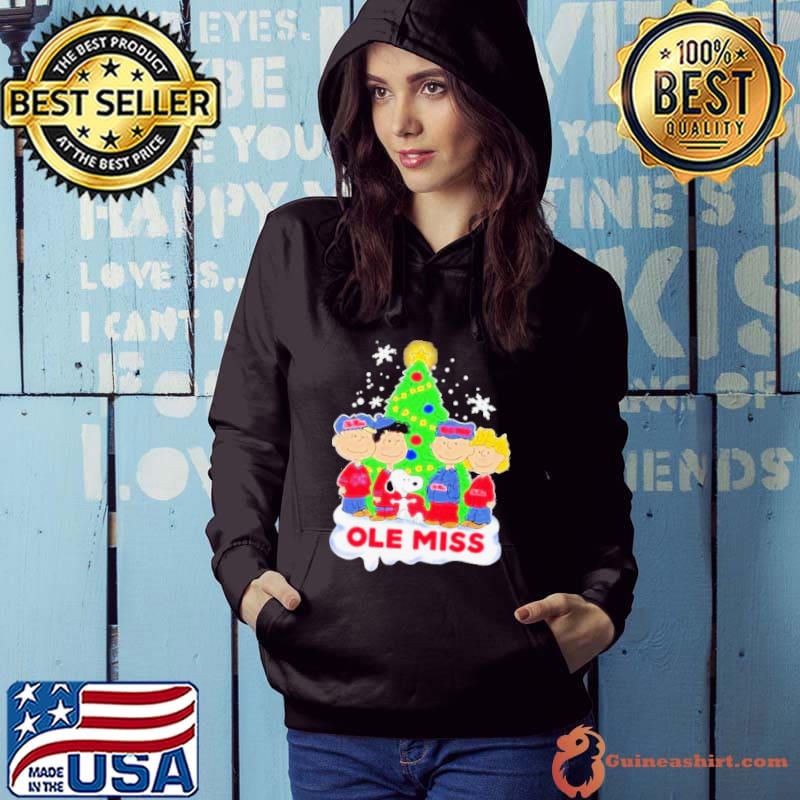 The Peanuts Characters Ole Miss Christmas 2023 Shirt Hoodie