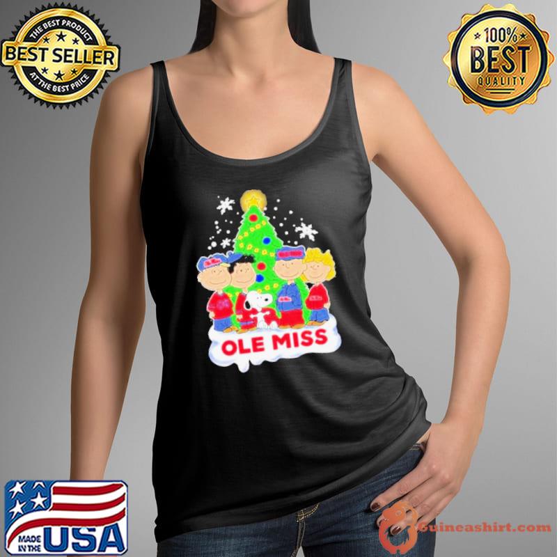 The Peanuts Characters Ole Miss Christmas 2023 Shirt Tank Top