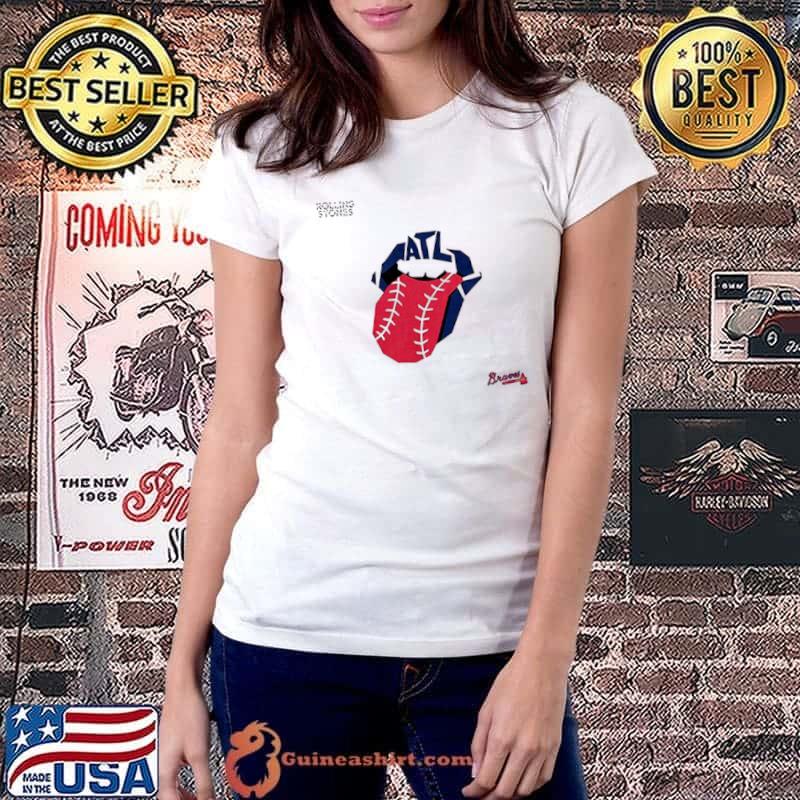 The Rolling Stones x Atlanta Braves Vinyl MLB Hackney Diamonds Limited  Edition Unisex T-Shirt - Mugteeco