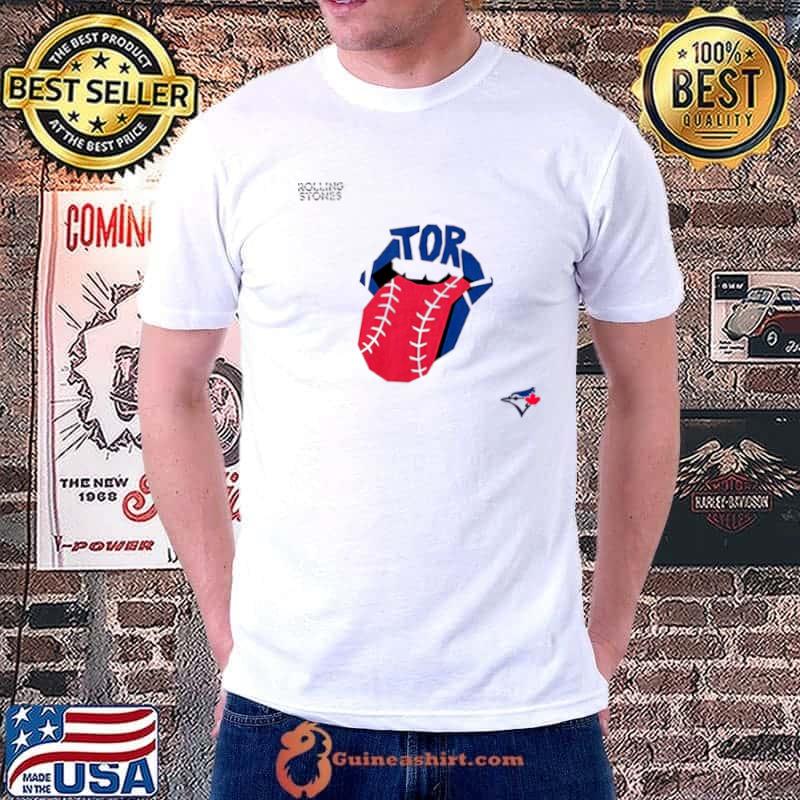 The Rolling Stones x Toronto Blue Rays MLB Hackey Diamonds Limited Edition Vinyl Collection Collab Shirt