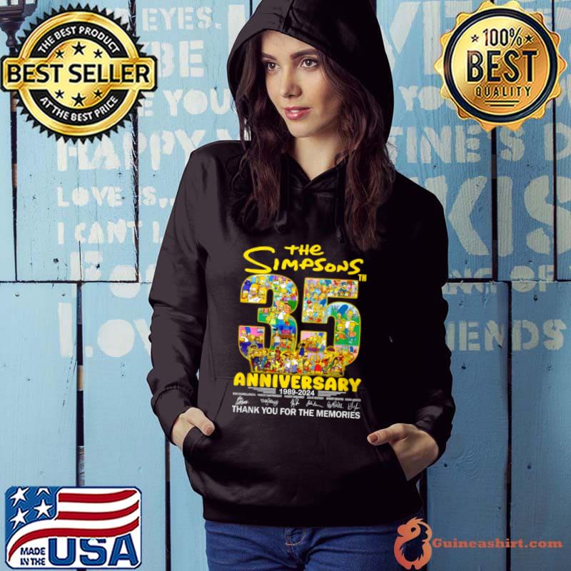 The Simpsons 35th Anniversary 1989 – 2024 Thank You For The Memories Shirt Hoodie