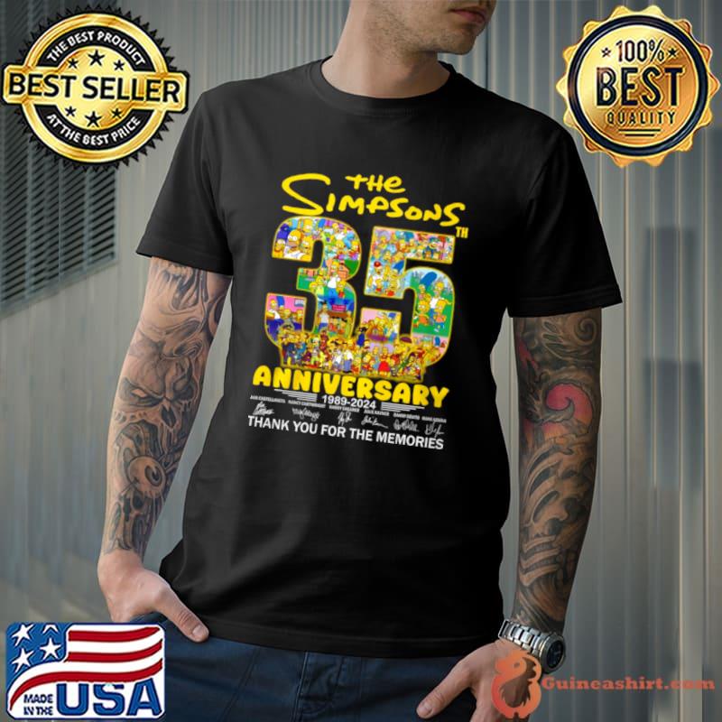 The Simpsons 35th Anniversary 1989 – 2024 Thank You For The Memories Shirt