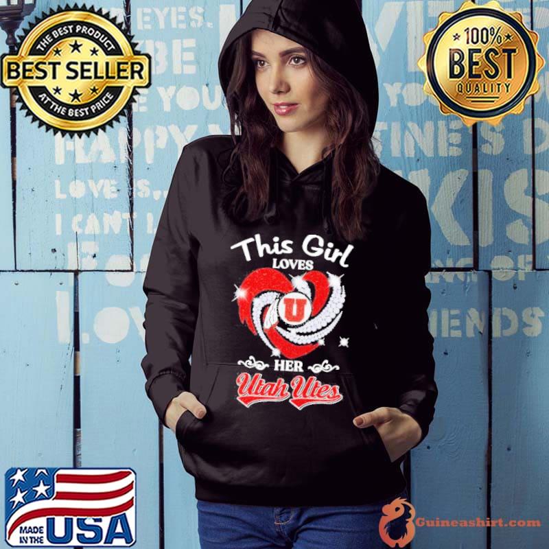 This Girl loves her Utah Utes Logo Diamond 2023 Shirt Hoodie