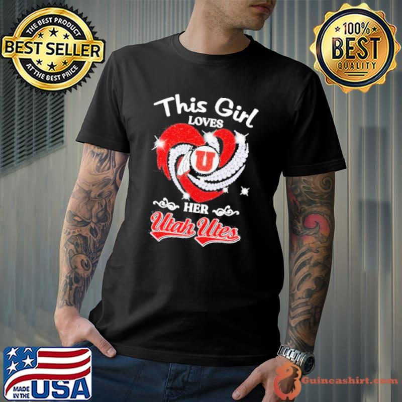 This Girl loves her Utah Utes Logo Diamond 2023 Shirt