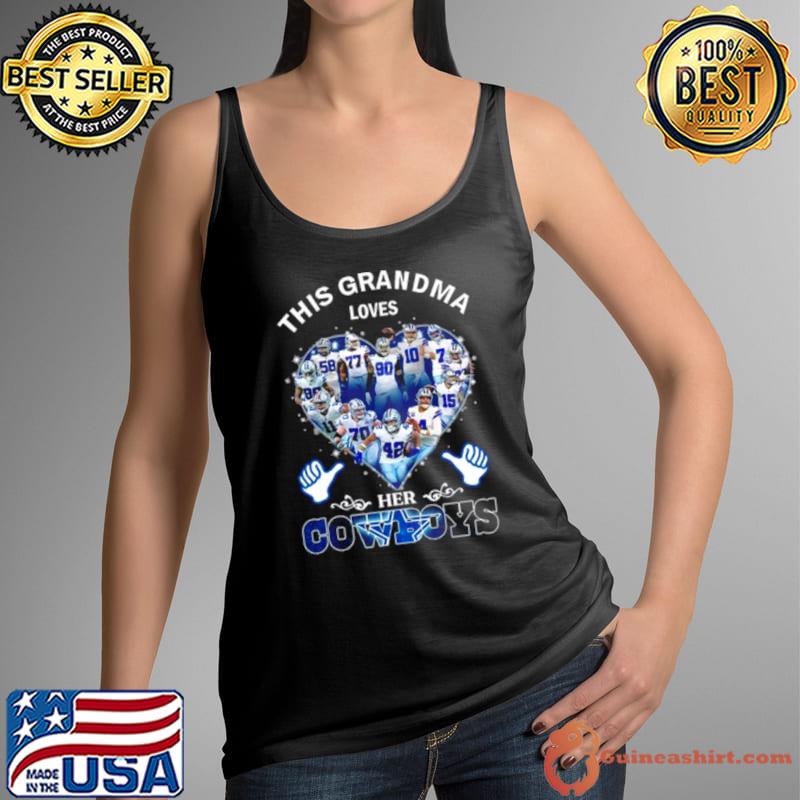 This grandma loves her Dallas Cowboys heart players shirt, hoodie, sweater  and v-neck t-shirt