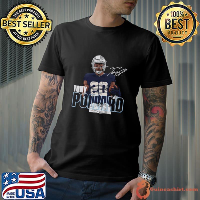 Tony Pollard football running back Dallas Stance Signature T-Shirt