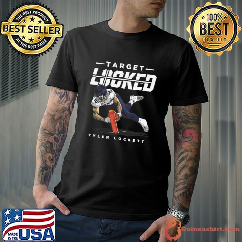 Tyler Lockett American football wide receiver Seattle Target Locked T-Shirt  - Guineashirt Premium ™ LLC