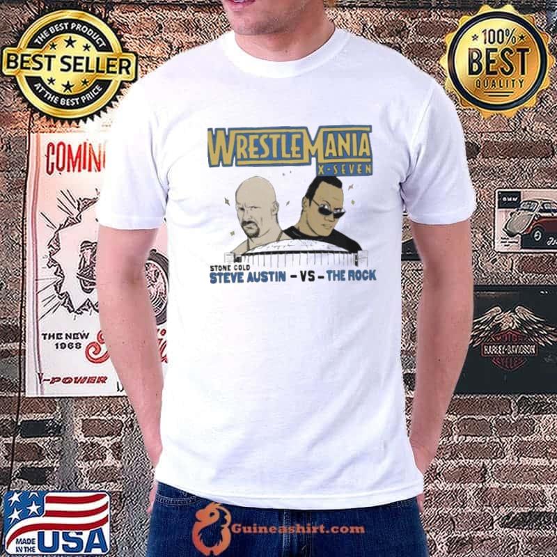 Wrestlemania Stone Cold x7 austin vs rock Shirt