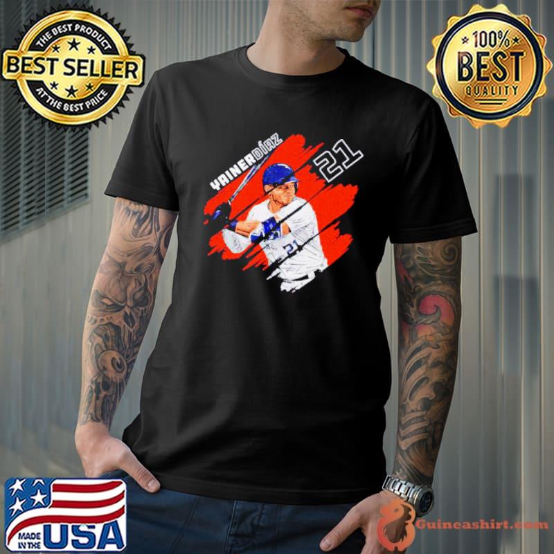 Yainer Diaz Houston Stripes baseball shirt