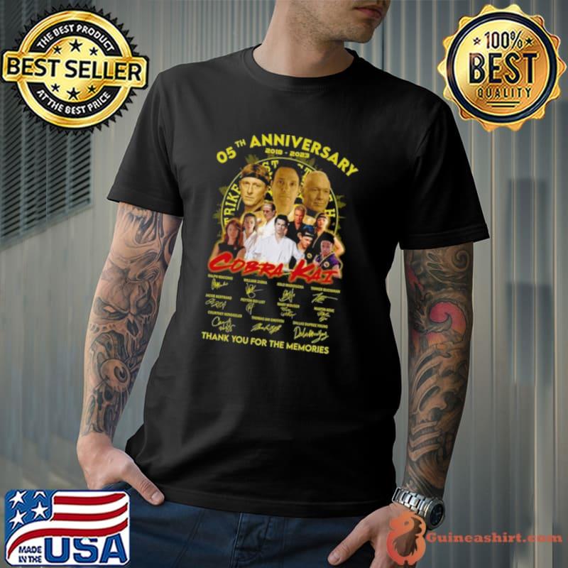 05th Anniversary 2018 – 2023 Cobra Kai Thank You For The Memories Signatures shirt