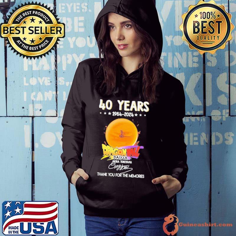 40 Years 1984 – 2024 Dragon Ball Daima Akira Toriyama Signature Thank You For The Memories Shirt Hoodie