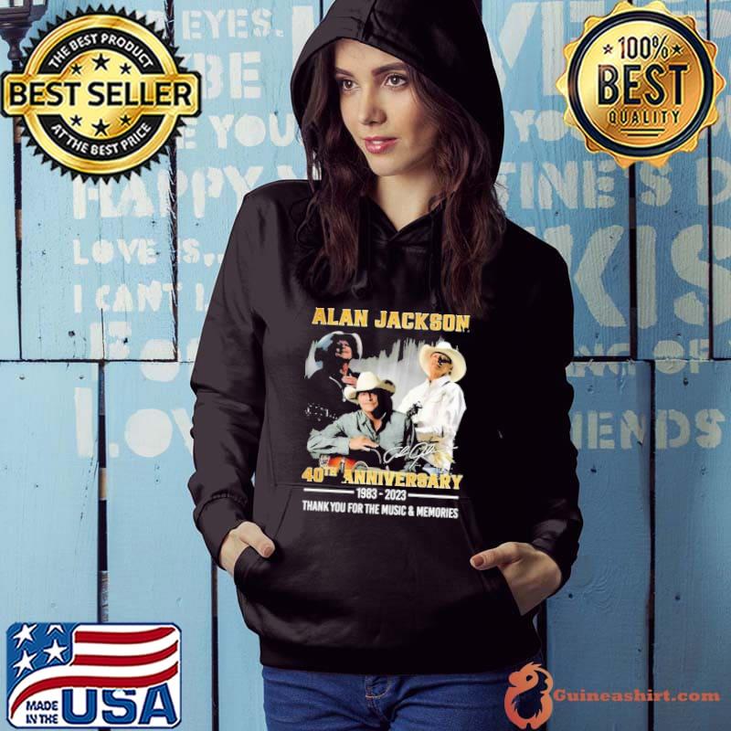 Alan Jackson 40th anniversary 1983 2023 thank you for the memories signature s Hoodie
