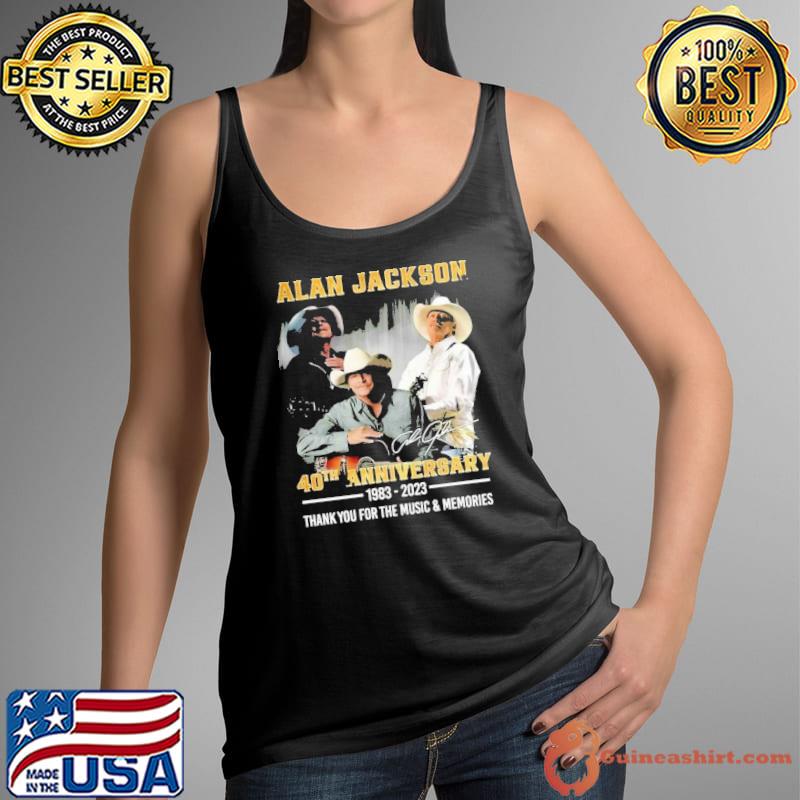 Alan Jackson 40th anniversary 1983 2023 thank you for the memories signature s Tank Top