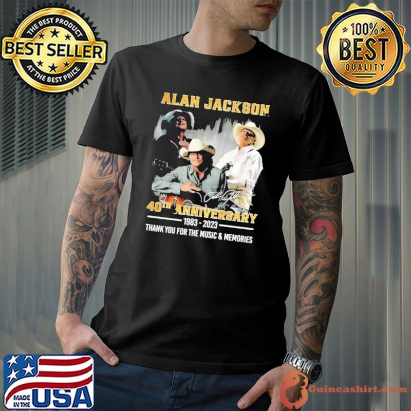 Alan Jackson 40th anniversary 1983 2023 thank you for the memories signature shirt