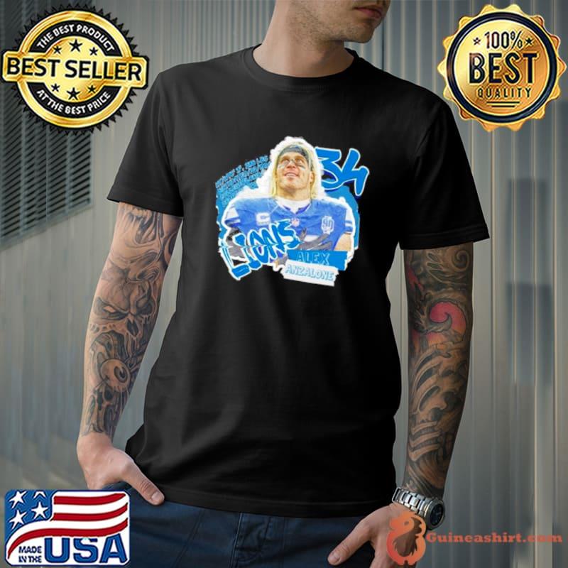Alex Anzalone Football Paper Detroit Lions Shirt