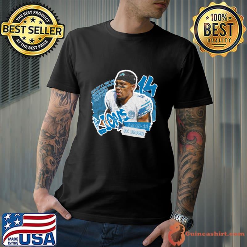 Amon-Ra St. Brown American football wide receiver for the Detroit Lions NFL T-Shirt