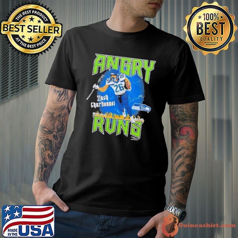 Angry Runs Seahawks Zach Charbonnet Shirt, hoodie, sweater and