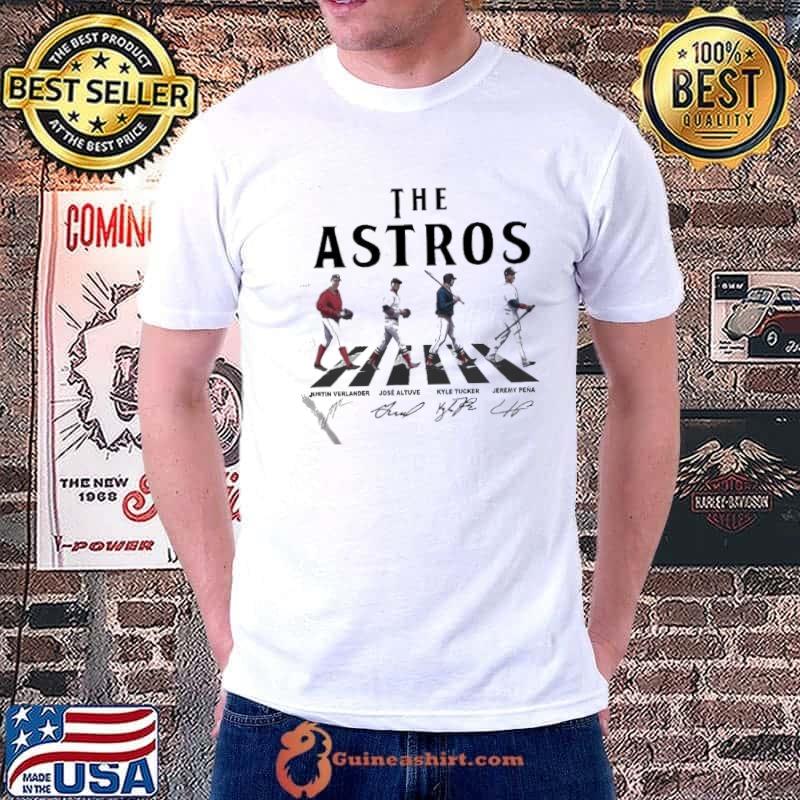 Astros Shirt Vintage Astros Walking Abbey Road Signatures Baseball Shirt -  Guineashirt Premium ™ LLC